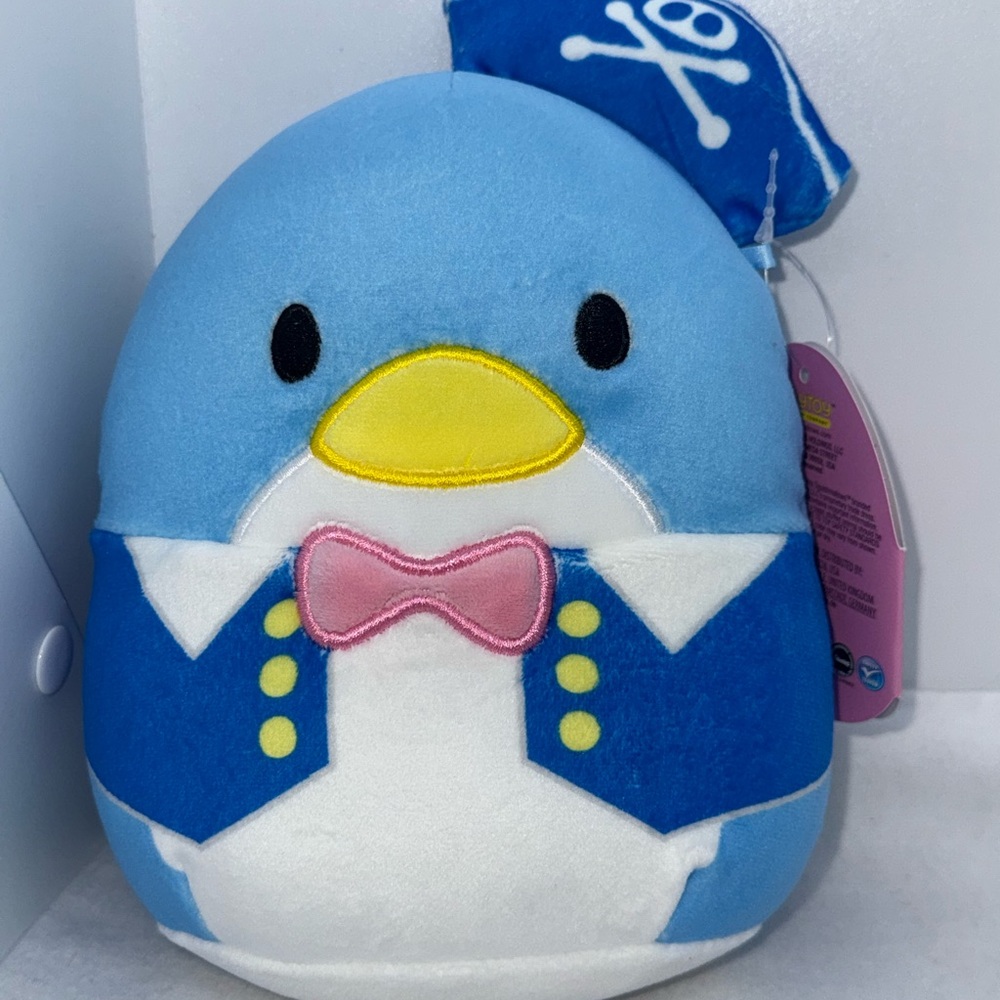 Hello Kitty TuxedoSam Penguin Squishmallow Blue & White Plush